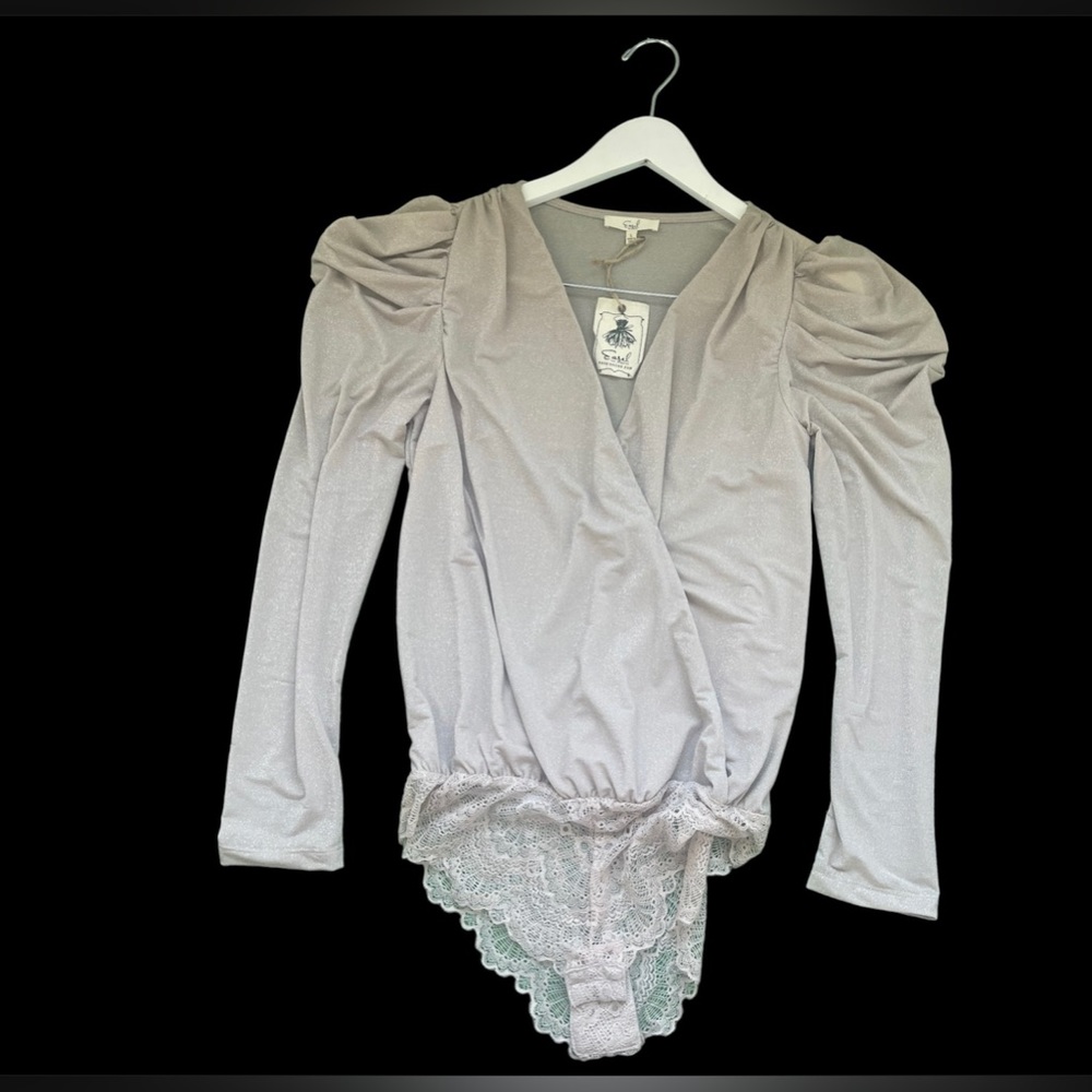 Champagne Bodysuit with Shimmer